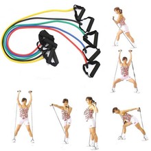 New Health Elastic Fitness Exercise Sport Body Stretching Belt Pull Rope Strap with handle Sport Resistance Bands