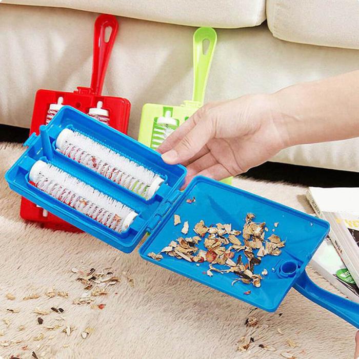 Mini Carpet Rug Roller Brush Dirt Handheld Sweeper Cleaner for Home Cleaning 