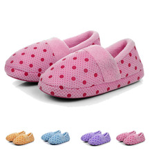 Winter Warm Foot Women’s Slipper Dot Cotton-Padded Women Soft Sole Cover Heel Pregnant Ladies Home Slippers Indoor Floor Shoes