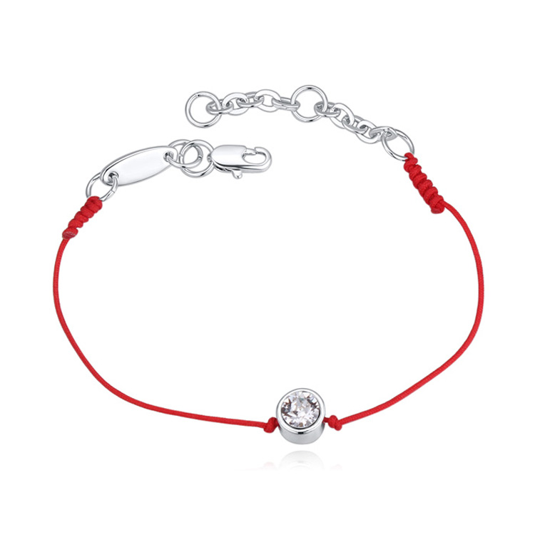 Image of Austrian Crystal From Swarovski jewelry thin red thread string rope Charm Bracelets for women Fashion summer style