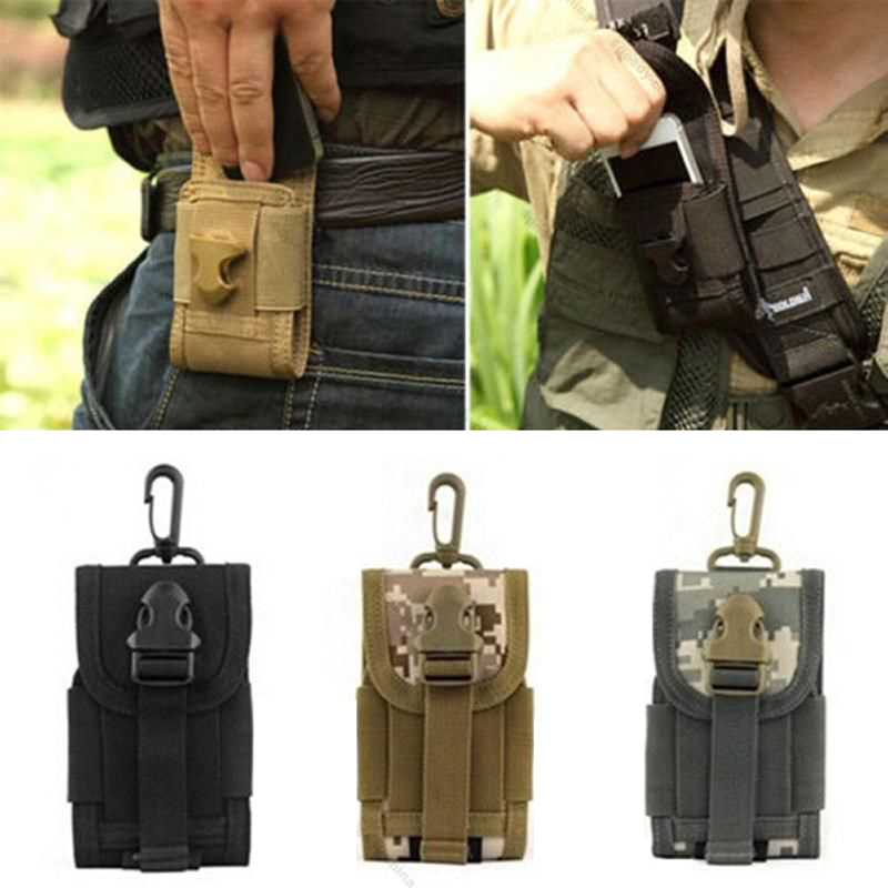 Image of Outdoor Camping Hunting Bags Tactical Molle Cell Phone/Iphone Smartphone Nylon Buckle Waist Pouch Survival Tools High Quality