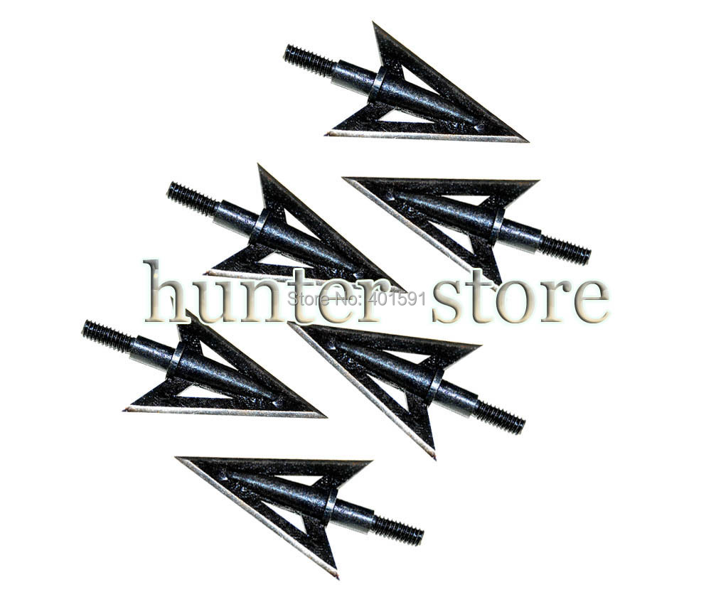 12pcs aftershock razor hunter hunting bow arrow broadhead 2 fixed blades 100 grain for compound bow