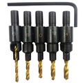 High Quality 5Pcs HSS Woodworkers Countersink Drill Bit Quick Change Hex Shank Set 6 8 10