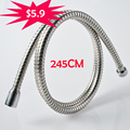 Big Promotion 2 45m Stainless Steel Shower Hose Chrome Bathroom Shower Pipe Free Shipping