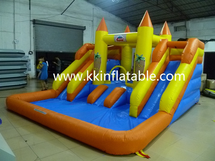 water slides and bouncers