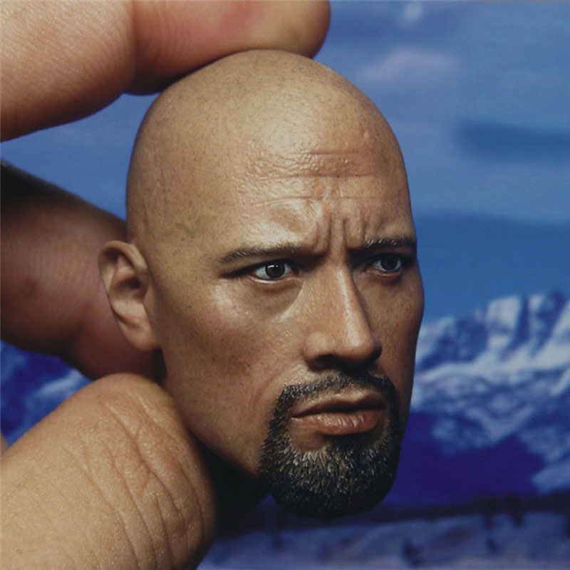 BELET BT013 Detective the Rock Headplay Dwayne Johnson Head Scuplt 1//6 Scale