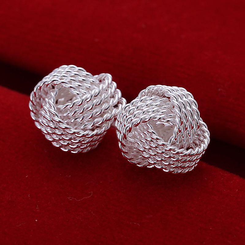 Image of Free Shipping summer style silver earrings for women Fashion Tennis stud ear cuff Wholesale