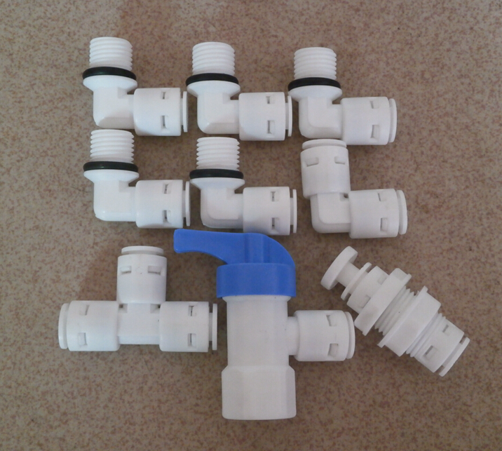 9pcs 2015 water filter parts fitting 1 4 without clip water purifier household for reverse osmosis