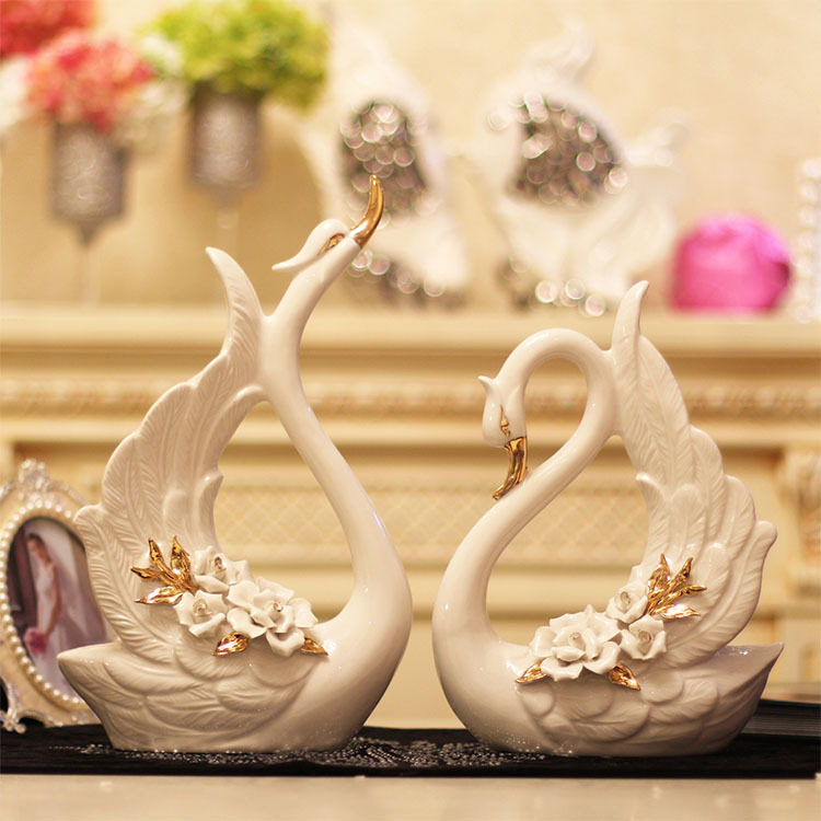 ... home decoration crafts decoration lovers swan decoration wedding gift