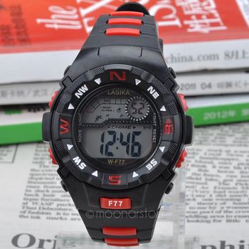 Мужчины спортивные часы 30 м водонепроницаемый мода свободного покроя кварцевые часы цифровые из светодиодов военный многофункциональный наручные часы #6