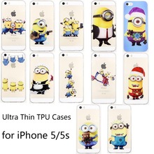 Чехол для iPhone 5 5С забавный мультфильм Гадкий я Миньоны Ультра тонкий