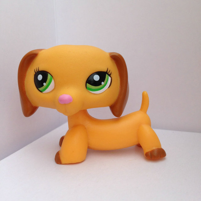 Pet Shop Животные Куклы LPS Рисунок Ребенка Игрушки Gril Такса Собака DWA355