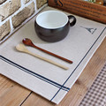 30 40 cm Fashion Cotton Flax Dining Table Pad Table Placemat Mats for Restaurant Dish Coaster
