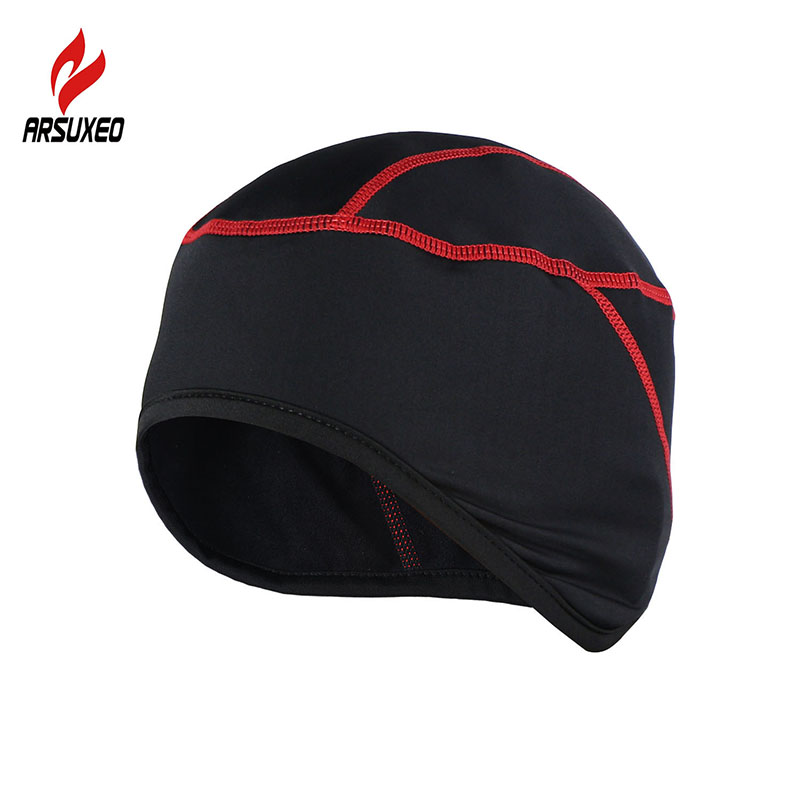 Image of ARSUXEO Winter Warm Up Fleece Cycling Caps MTB Bike Bicycle Hats Sports Running Caps PT01