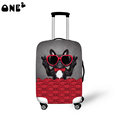 2016 ONE2 Design happy dog pattern printing cover apply to 22 24 26 inch suitcase university