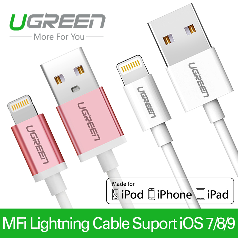 Image of Ugreen MFi certified 8 pin cable lightning to usb cable data sync charger cable for iPhone 6 6s 5s iPad 4 mini 2 3 Air 2 iOS 8 9