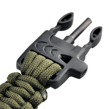 Outdoor Survival Bracelet Kits men Wristbands Emergency Rope Gear Whistle Flint Fire Starter Scraper Camping Hiking