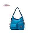 Waterproof Plain Female Messenger Bags Nylon Zipper Interior Compartment Soft Versatile Large Capacity for Women