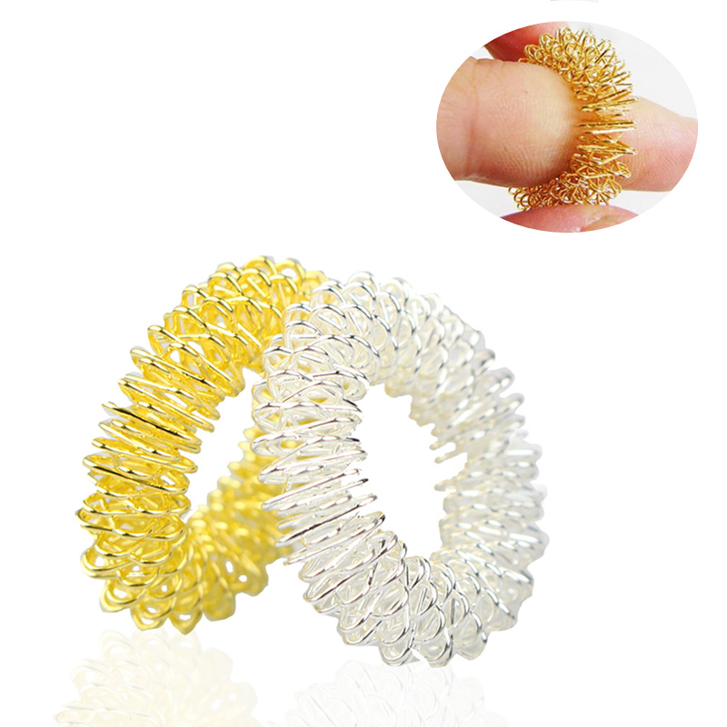 Image of 4 Pcs/Lot Hot Sale Finger Massage Ring Acupuncture Ring Health Care Body Massager