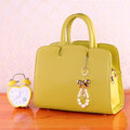 Fresh Style Ladylike Plain Handbag Women Fashion New Concise Elegant Bag Solid Color Fashion Sweet Shoulder