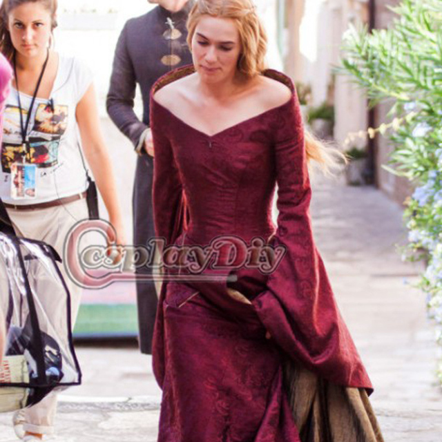 Custom Made Game of Thrones Cersei Lannister Dress Costume Red Medieval Costumes For Adult Women Halloween Cosplay Costume