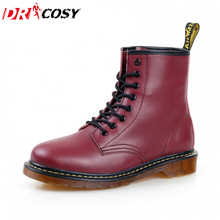 Fashion Winter Leather Dr Martin Boots Fur Martin High Top Casual Shoes Men’s Boots Ankle Botas Brand Motorcycle Boots Plus Size