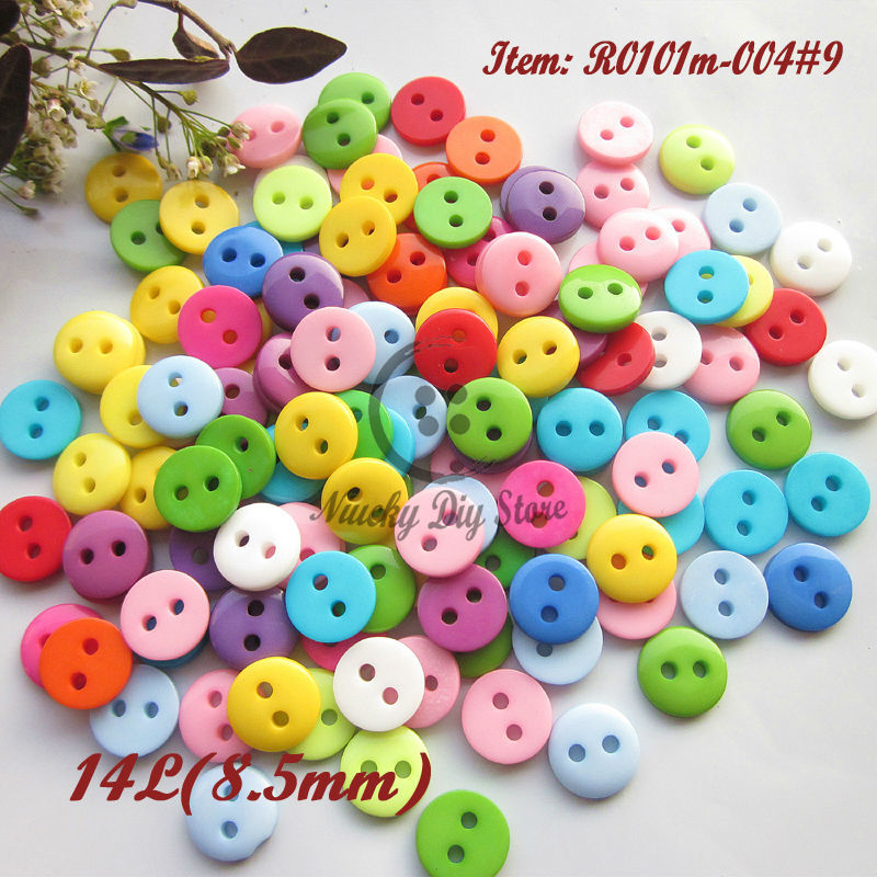 Image of Sewing buttons 200pcs 8.5mm mixed color resin mini bread buttons for craft scrapbooking accessories sewing buttons wholesale