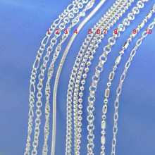 10 Designs Option!! Free Shipping 16 Inches Fine 925 Sterling Silver Necklace Chains With Lobster Clasps Set For Girl Woman 1PC