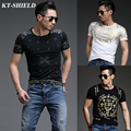 New listing brand designer printed men t shirt short sleeved cotton men casual tee shirt tops