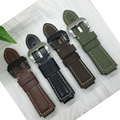For Garmin vivoactive 24 x 16mm Quality Grnuine Leather Watchbands Mens Black Brown Watch band Smart