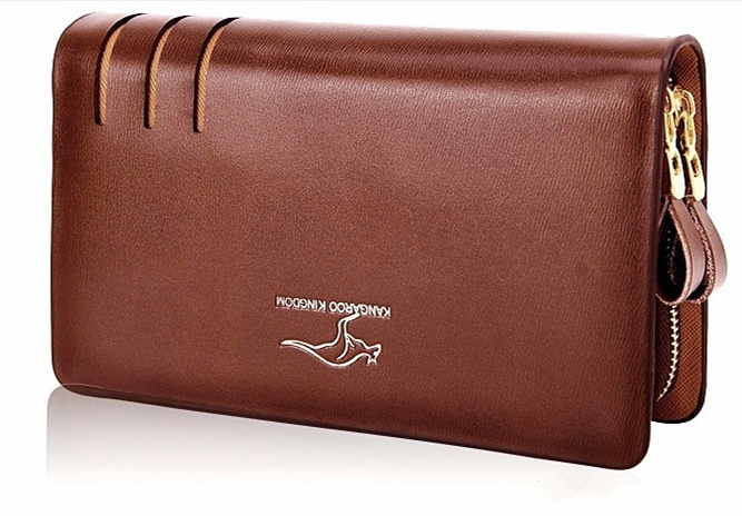 Image of 2016 new kangaroo men's clutch wallets ,genuine leather wallet handbags,fashion designer purse bag for men, wholesale price bags