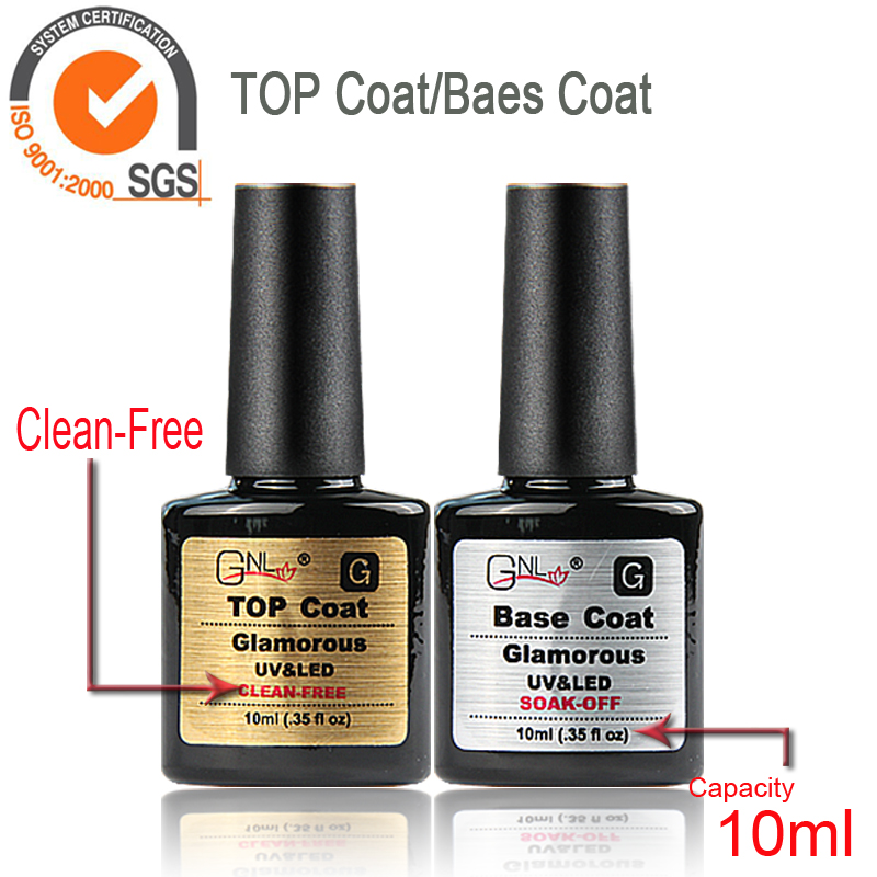 Image of Nail Gel Polish Nail Color UV base top coat Gel Polish 10ml 2pcs Nail Gel for Nail soak off gel polish