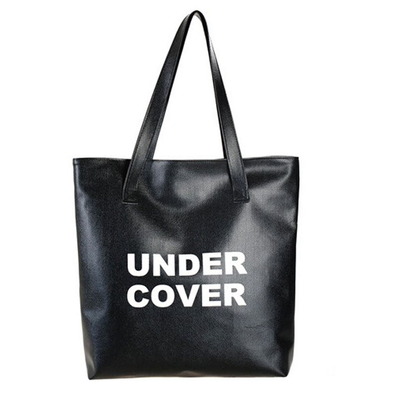 Image of 2016 Fashion Design Big Handbags Women Letters Print Shoulder Bags Tote High Quality PU Handbag