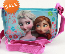 Froze Cartoon Girl Baby Bag Messenger Bag Cartoon Character Printing Zipper Soft Kids Bag Kindergarten Girls 2016 New Arrival