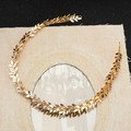 Vintage Gold Leaves Bridal Headband Handmade Tiara Wedding Hair Jewelry Accessories Women Headpiece