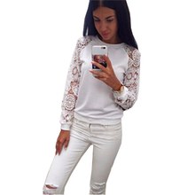 Fahion Women Lace Floral Long Sleeve Loose Cardigan Knitted Sweater Jumper Knitwear Outwear Coat Shirts
