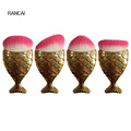 RANCAI 1pcs Mermaid Shape Makeup Brush Powder Blush Foundation Cosmetic Fish Shaped Face Brushes Blusher Tools