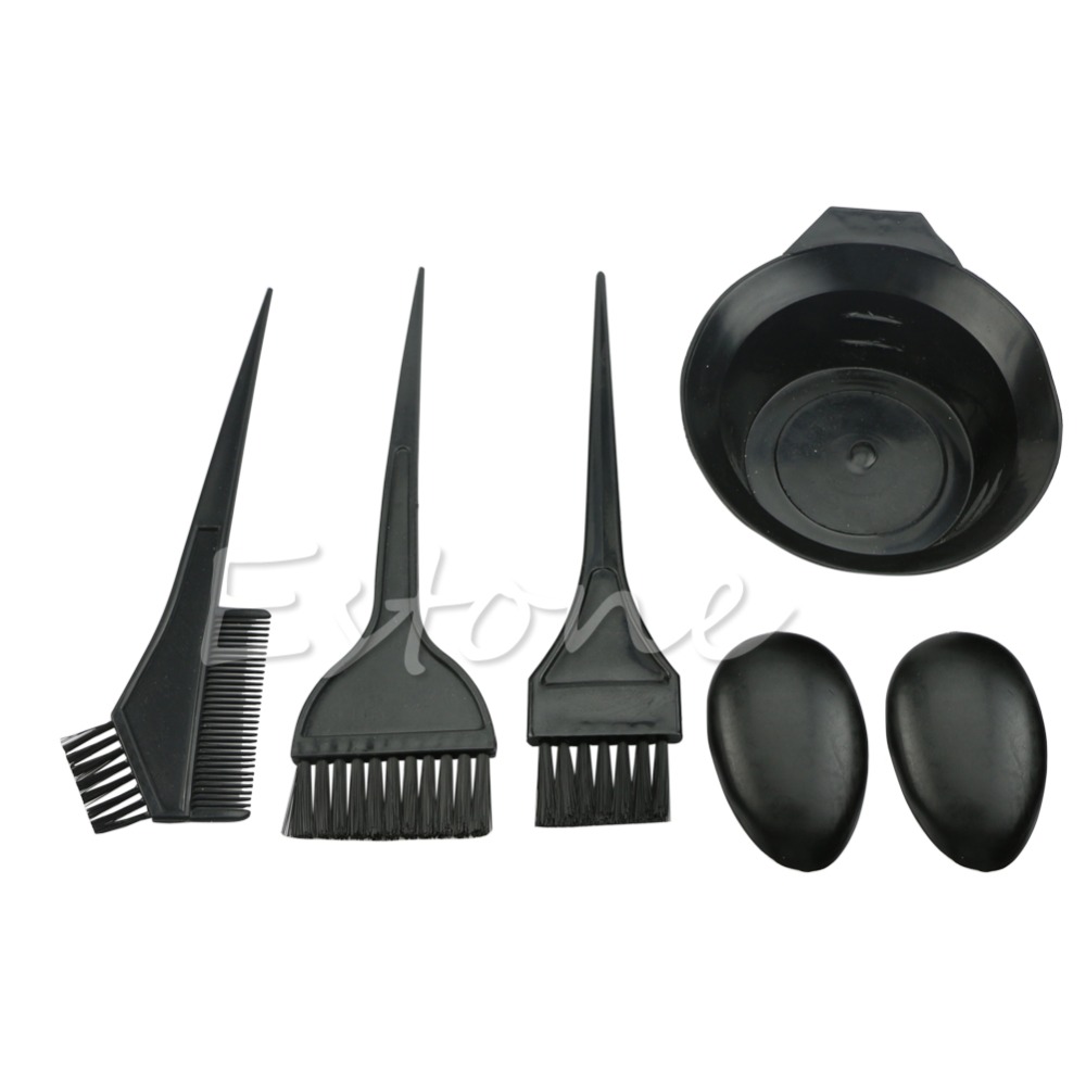 U119 1Set 5Pcs New Hairdressing Salon Hair Color Brushes Bowl Combo Dye Tint Tool Kit