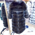 New Brand Winter Real Blue Fox Fur Coat Thick Warm Imitation Of Sables Women s Light