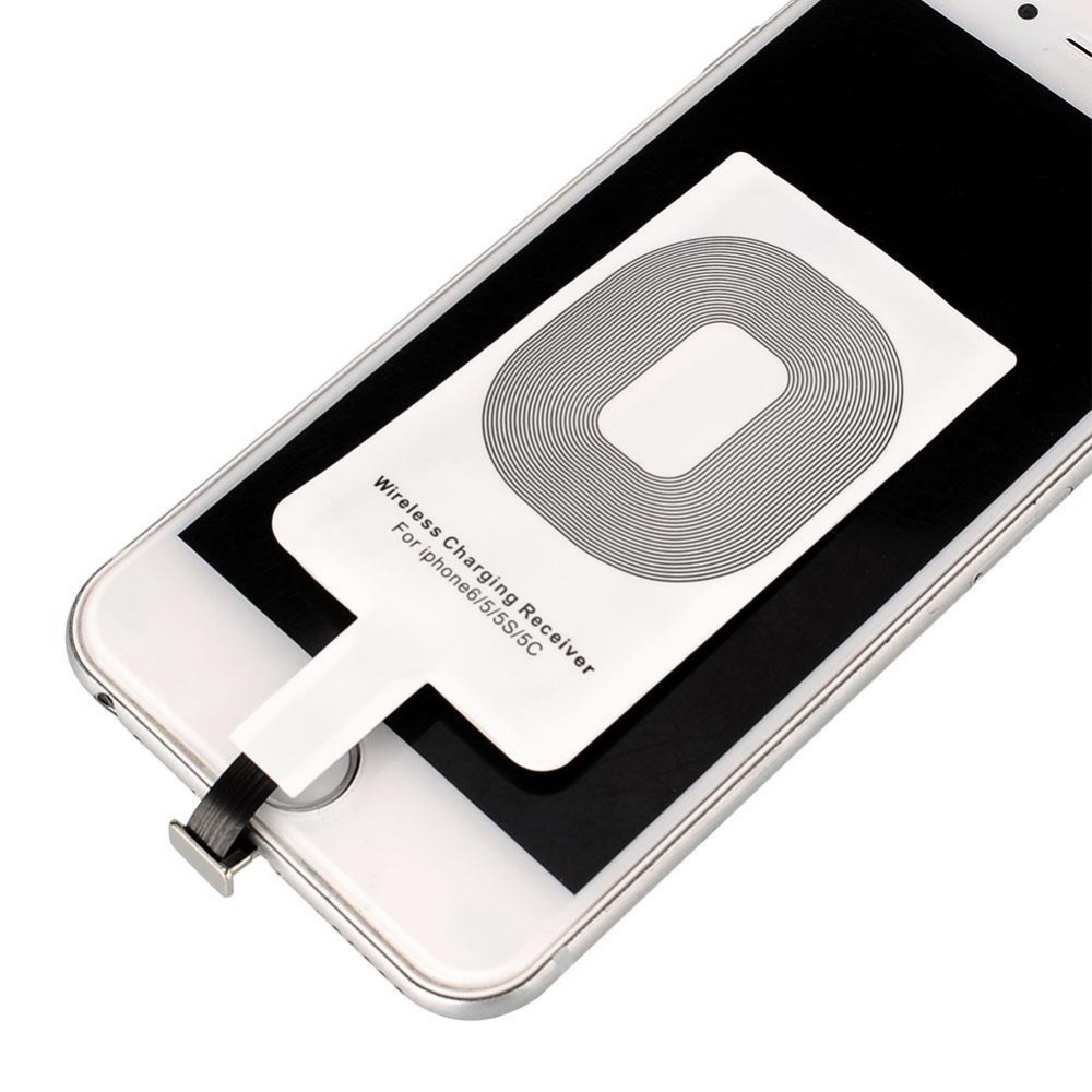 Image of For iPhone 6S/6/5S/5C/5 Universal Qi Wireless Charger Receiver Charging Adapter Receptor Receiver Micro With USB interface