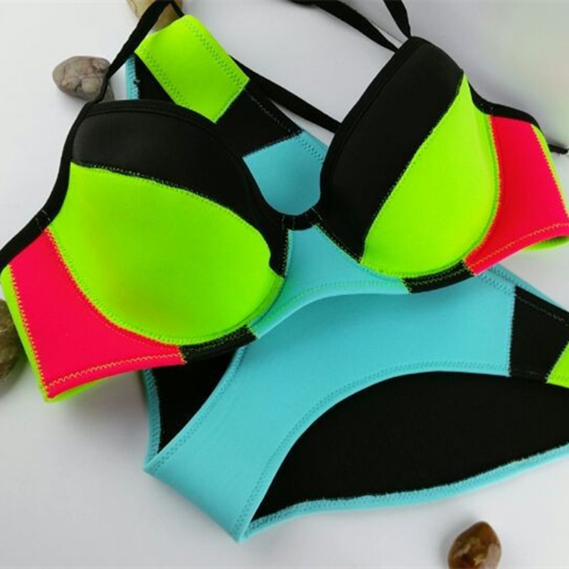 Buy Neoprene Swimwears Women Bikini New Summer 2016 2180