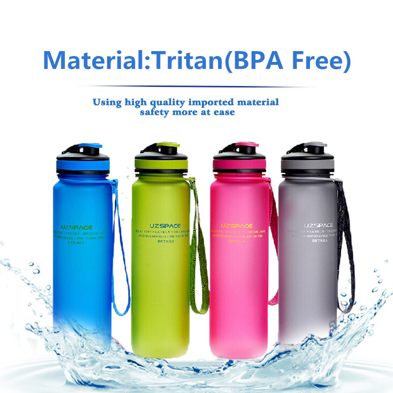 Image of Tritan(BPA Free) Fashion Water Bottles 1000ml Scrub Portable Space Cup Resistant Sports Nutrition Custom My Shaker Bottle