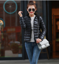 free Shipping 2015 new winter coat girl slim size long sleeved cotton feather collar warm temperament