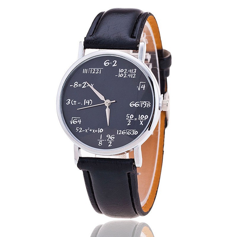 New Fashion Casual Ladies Leather Quartz Mathematical Symbols Women Wrist Watches BW1447