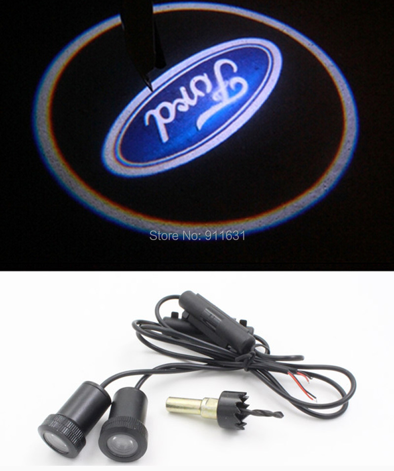 Image of ( 2 Pieces) Led 4th 7W Car Logo Door Light for Ford S-MAX Mondeo Projector Ghost Shadow 3D Welcome Light