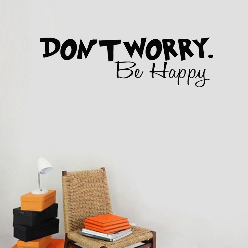 Image of DON`T WORRY Be Happy - Wall Art / Wall Quote / Wall Decal Vinyl Wall Stickers For Kids Rooms