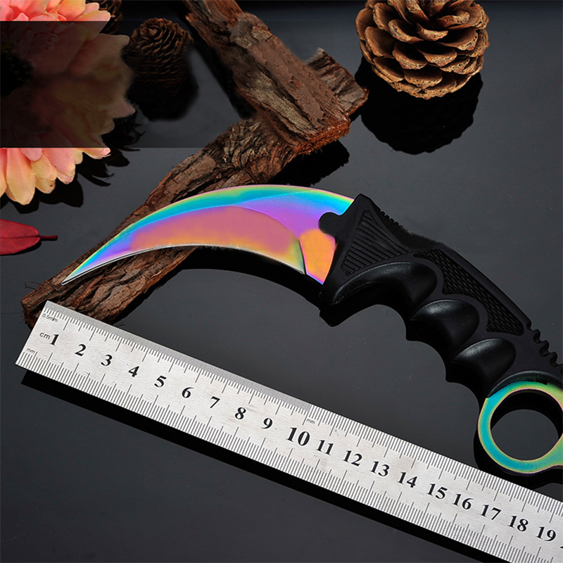 Image of CSGO New Fade Counter Strike Handmade Hunting knives Fighting Claw Knife Tactical Survival Camping Tool Slaughter karambit knife