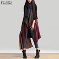 Reversible Wear Outerwear 2016 Autumn Women Casual Waterfall Irregular Sleeveless Long Trench Coat Solid Loose Outwear