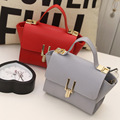 2016 fashion woman Handbags new PU leather embossed solid color bat bag shoulder bag ladies Messenger