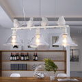 Modern Home Decoration 3 Head Bird Light Dining Room Pendant Light Glass Iron Light Bar Light